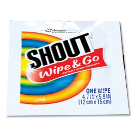 SHOUT Wipe and Go Instant Stain Remover, 4.7 x 5.9, PK80 686661